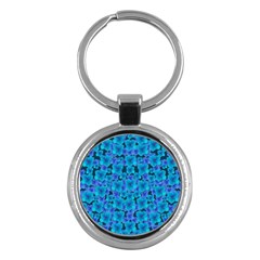 Blue In Bloom On Fauna A Joy For The Soul Decorative Key Chain (round) by pepitasart