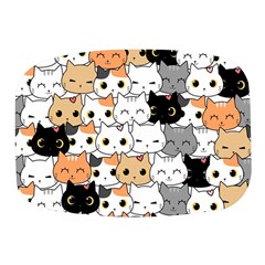 Cute-cat-kitten-cartoon-doodle-seamless-pattern Mini Square Pill Box by Jancukart