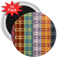 Grungy Vintage Patterns 3  Magnets (10 Pack)  by artworkshop