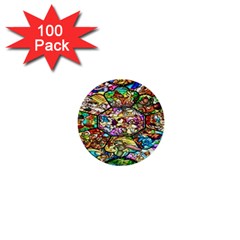 Character Disney Stained 1  Mini Buttons (100 Pack)  by artworkshop