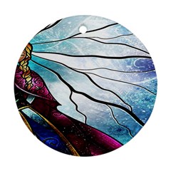 Anna Disney Frozen Stained Glass Ornament (round) by artworkshop