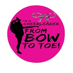 Bow To Toe Cheer Mini Round Pill Box by artworkshop