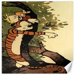 Calvin And Hobbes Canvas 16  X 16  by artworkshop