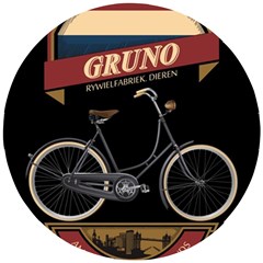 Gruno Bike 002 By Trijava Printing Wooden Puzzle Round by nate14shop