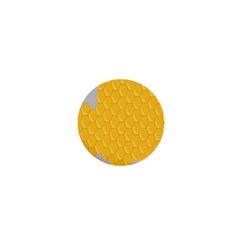 Hexagons Yellow Honeycomb Hive Bee Hive Pattern 1  Mini Buttons by artworkshop