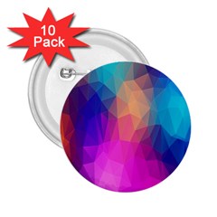 Triangles Polygon Color 2 25  Buttons (10 Pack)  by artworkshop