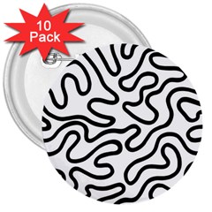 Patern Vector 3  Buttons (10 Pack)  by nate14shop