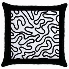 Patern Vector Throw Pillow Case (black) by nate14shop