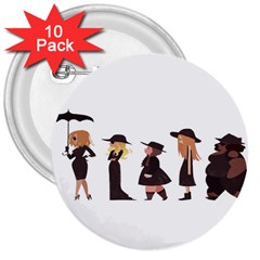 American Horror Story Cartoon 3  Buttons (10 Pack)  by nate14shop