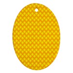 Polkadot Gold Ornament (Oval) Front