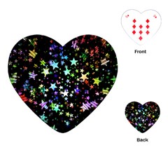 Christmas-star-gloss-lights-light Playing Cards Single Design (heart) by Jancukart
