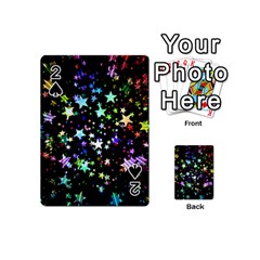 Christmas-star-gloss-lights-light Playing Cards 54 Designs (mini) by Jancukart