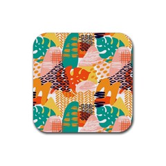 Colors Tropical Eaves Brush 2 Drink Coaster (square) by flowerland