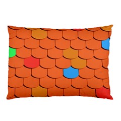 Phone Wallpaper Roof Roofing Tiles Roof Tiles Pillow Case (two Sides) by artworkshop