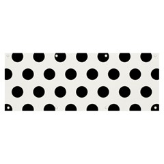 Polkadots White Banner And Sign 8  X 3  by nate14shop