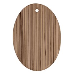 Background-wood Pattern Oval Ornament (two Sides) by nate14shop
