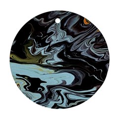 Abstract Painting Black Round Ornament (two Sides) by nateshop