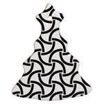 Background-black White Christmas Tree Ornament (Two Sides) Front