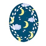 Moon Oval Filigree Ornament (Two Sides) Front