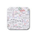 Math Formula Pattern Rubber Coaster (Square) Front