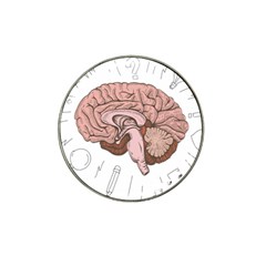 Cerebrum Human Structure Cartoon Human Brain Hat Clip Ball Marker (10 Pack) by Sapixe
