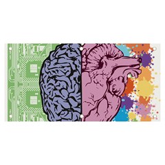 Brain Heart Balance Banner And Sign 6  X 3  by Sapixe