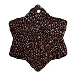 Coffee-beans Snowflake Ornament (Two Sides) Front