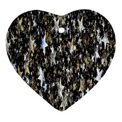 Background-star-white Gold Ornament (heart) by nateshop