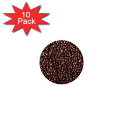Coffee Beans Food Texture 1  Mini Buttons (10 Pack)  by artworkshop