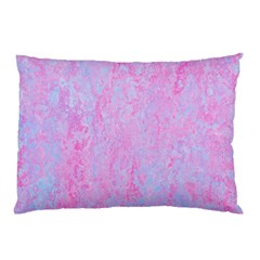  Texture Pink Light Blue Pillow Case by artworkshop