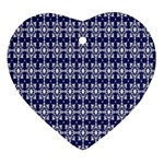 Floral-navi Heart Ornament (Two Sides) Front