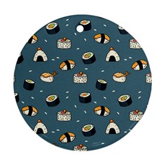 Sushi Pattern Ornament (round) by Jancukart