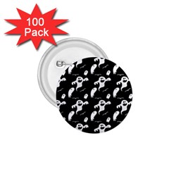 Halloween Background Ghost Pattern 1 75  Buttons (100 Pack)  by Amaryn4rt