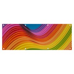  Rainbow Pattern Lines Banner And Sign 8  X 3  by artworkshop