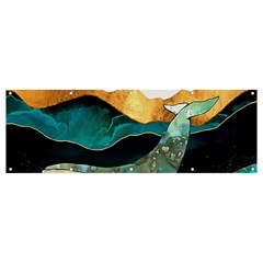 Ocean Whale Painting Sea Undersea Banner And Sign 12  X 4  by Wegoenart