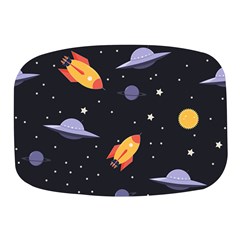 Cosmos Rocket Spaceships Ufo Mini Square Pill Box by Wegoenart