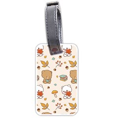 Illustration Bear Cartoon Background Pattern Luggage Tag (one Side) by Sudhe