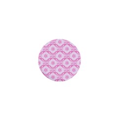 Illustration Background Pink Flower Abstract Pattern 1  Mini Buttons by danenraven