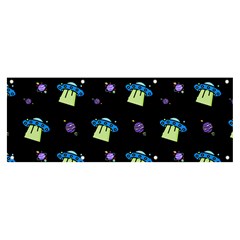 Illustration Cosmos Cosmo Rocket Spaceship Ufo Banner And Sign 8  X 3  by danenraven
