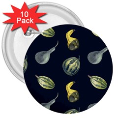 Vintage Vegetables Zucchini  3  Buttons (10 Pack)  by ConteMonfrey