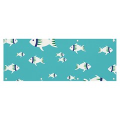 Blue Fish Pattern Banner And Sign 8  X 3  by danenraven