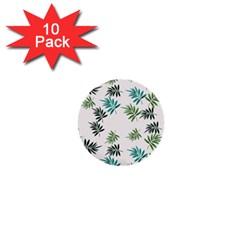Leaves Leaf Green Nature 1  Mini Buttons (10 Pack)  by danenraven