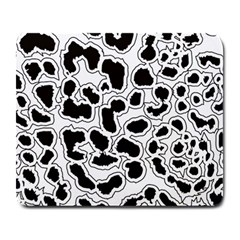 Black And White Dots Jaguar Large Mousepad by ConteMonfreyShop