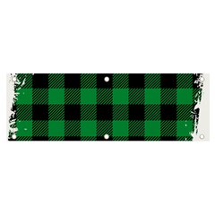 Black And Green Modern Plaids Banner And Sign 6  X 2  by ConteMonfrey