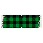 Black and Green modern plaids Banner and Sign 6  x 2  Front