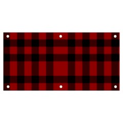 Red And Black Plaids Banner And Sign 6  X 3  by ConteMonfrey