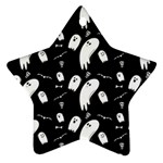 Ghost Background Halloween Star Ornament (Two Sides) Front