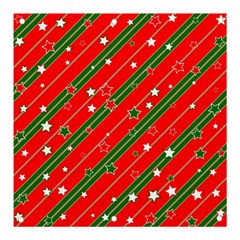 Xmash Christmas Stars Red Background Star Banner And Sign 3  X 3  by Wegoenart