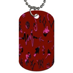 Doodles Maroon Dog Tag (two Sides) by nateshop