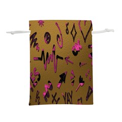 Doodles,gold Lightweight Drawstring Pouch (m) by nateshop